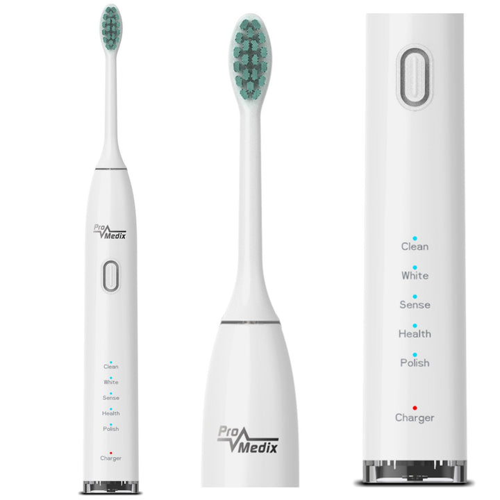 Sonic Toothbrush Promedix PR-740 W White, 5 modes, timer, battery level indicator 2 replacement heads included