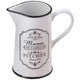 Maestro Paris Maison ceramic water jug with handle milk tea jug 1 litre white/black