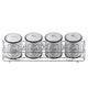 Maestro Paris Set 4 ceramic spice containers and stand