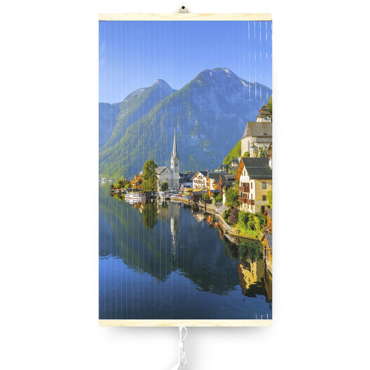 Infrared heater - flexible heating panel 430W TRIO pattern 13 village, dimensions 100x57cm with controller