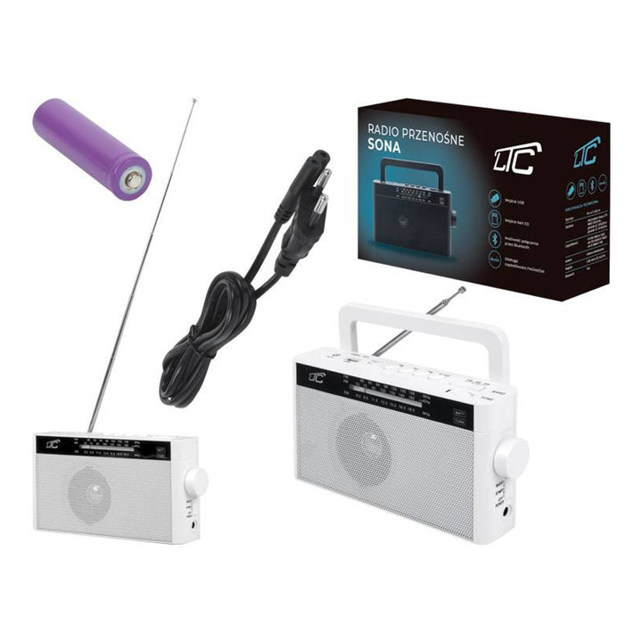 Raidió iniompartha Bluetooth LTC Retro Sona - réitigh nua-aimseartha i dtithíocht retro