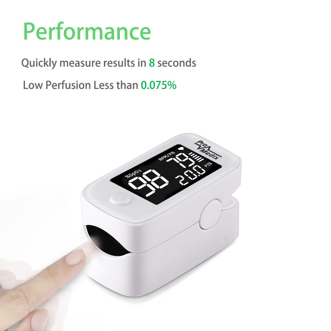 Oximeter Pulse Méar Méar Leighis Promedix PR-870 le taispeáint LED 1.5” HD