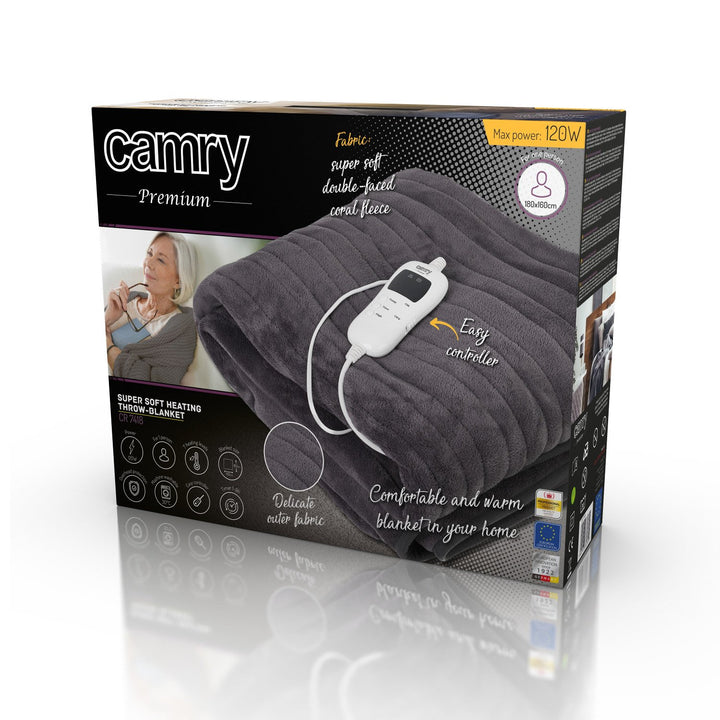 Camry CR 7418 Heating Throw Blanket with Timer 160 x 180 cm