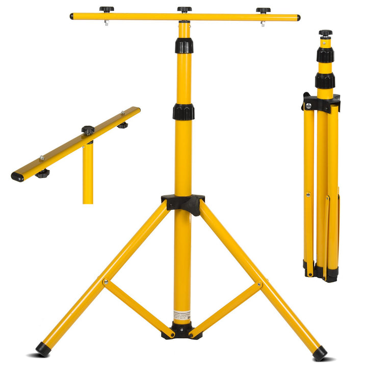 Tripod Maclean MCE583 le haghaidh tuilsoilse tógála spotsolas oibre solais tuilsoilse seastán tógála teileascóp tripod spotsolas 62-150cm cruach inchoigeartaithe airde