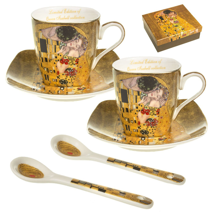 Queen Isabell W3A06-24573 Espresso Porcelain Cup Set With Suaucer