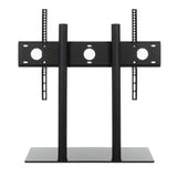 Table TV Stand Holder Bracket 32 - 65" Monitor Adjustable Height Glass Steel LCD LED OLED QLED
