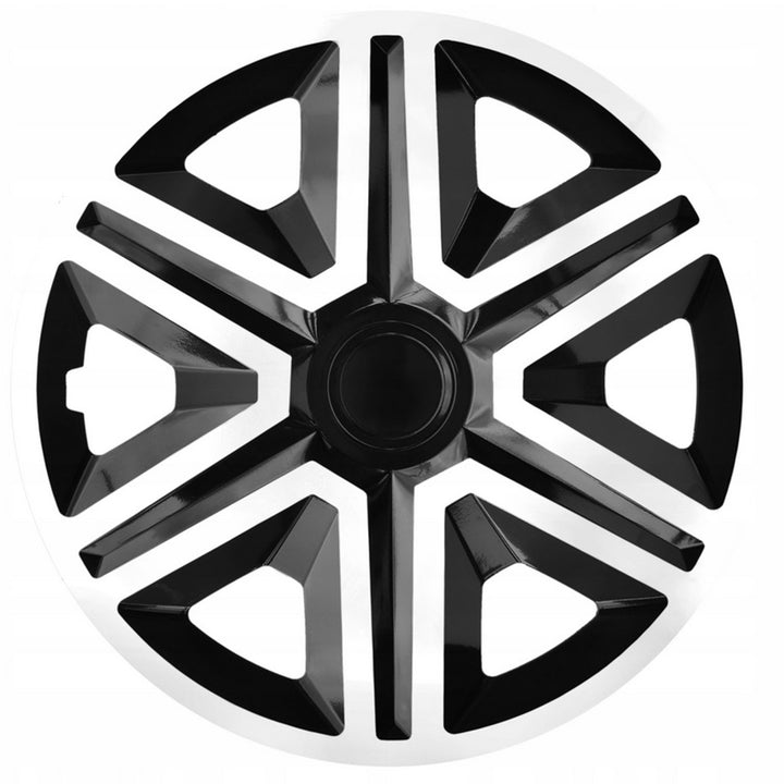 NRM 14" Wheel Covers Hubcaps Universal Set 4 PCS Car Weather Resistant White Black