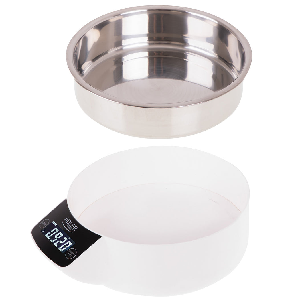 Adler AD 3166 Electronic Kitchen Scale with a Bowl 900ml Capacity Tare Function max. 5kg 1g Accuracy