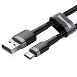 USB plug A - USB plug type-C 2m CATKLF-CG1 Gray+Black BASEUS cable