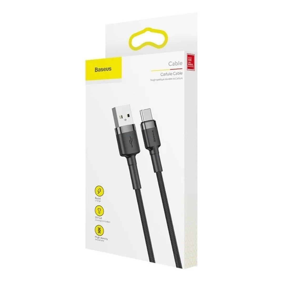 USB plug A - USB plug type-C 2m CATKLF-CG1 Gray+Black BASEUS cable