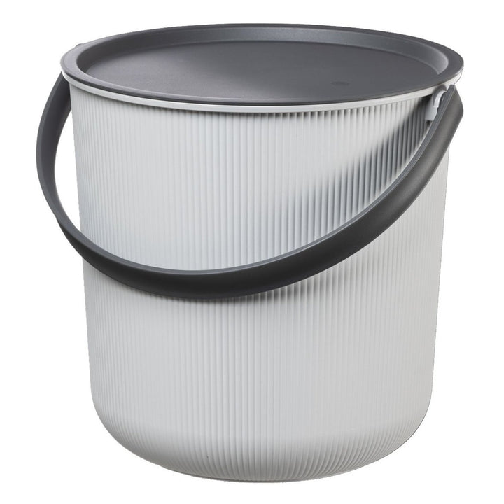 Plast Team Akita Recycled Plastic Storage, Fishing, Laundry Bucket With Handle And Lid 53L