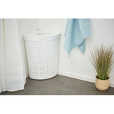 Plast Team SEOUL white laundry basket 62 L with handle