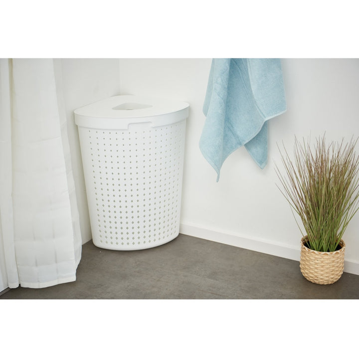 Plast Team SEOUL white laundry basket 62 L with handle