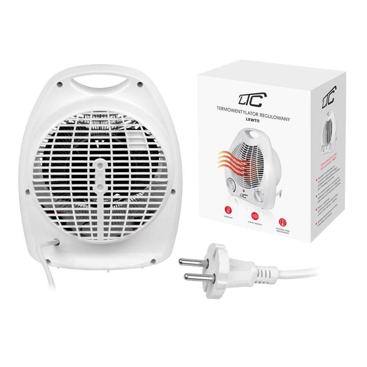 LTC LXWT11 Freestanding Fan Heater Portable with Stepless Adjustment Thermostat 3 Working Modes High Efficiency