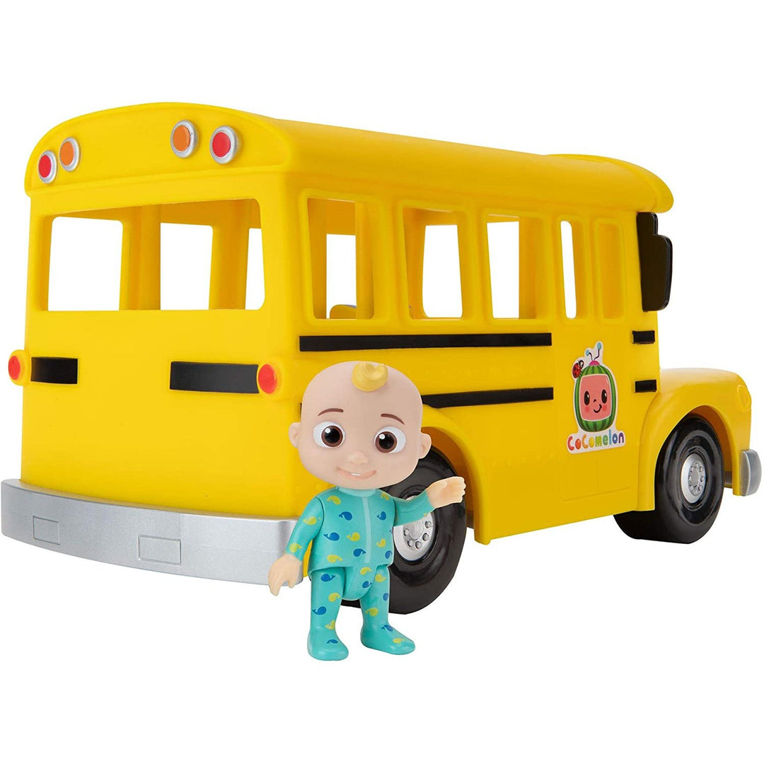 NAVO CMW0015 CoComelon CoComelon Ceol Buí Bus Scoile Fuaim JJ Figurine Song Nursery Rhymes