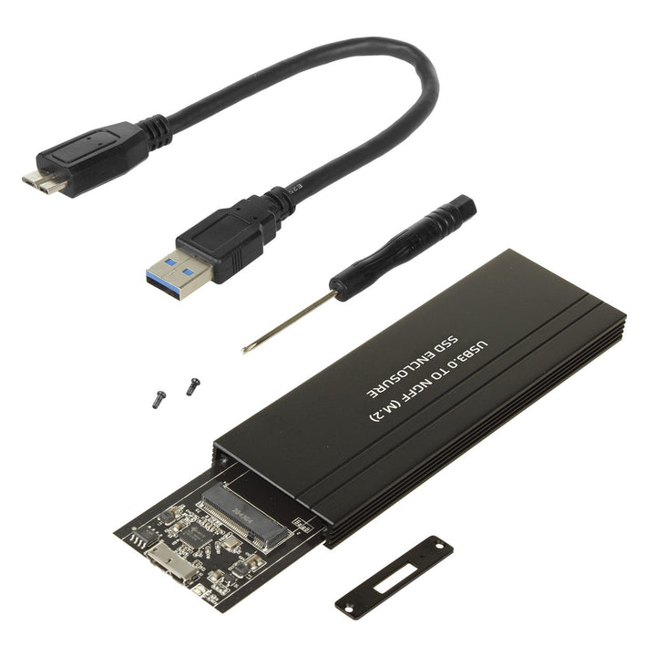 Maclean MCE582 SSD Cás Adapter SSD M.2, NGFF, USB 3.0, Méideanna 2230/2240/2260/2280, Imfhálú alúmanam,