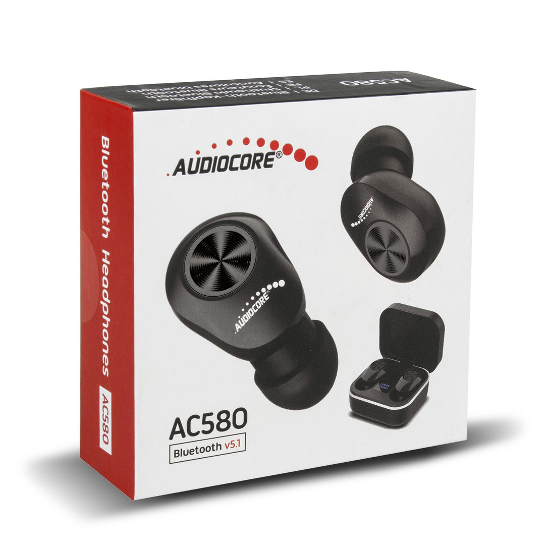 Audiocore AC580 TWS Bluetooth in-ear Headphones with Charging Station and Integrated Microphone Touch Technology