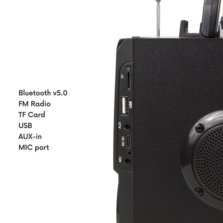 Audiocore AC730 Cainteoir Bluetooth Inaistrithe / Raidió / SD / MMC / Aux-in / USB / Soilsiú / Cianrialú / Antenna Teileascópach / Ceangal Micreafón