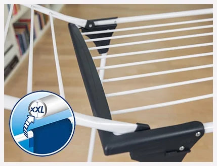 Vileda King Clothes Airer XXL Raca Triomú Sciatháin Fillte Réimse Triomú Sturdy 20m