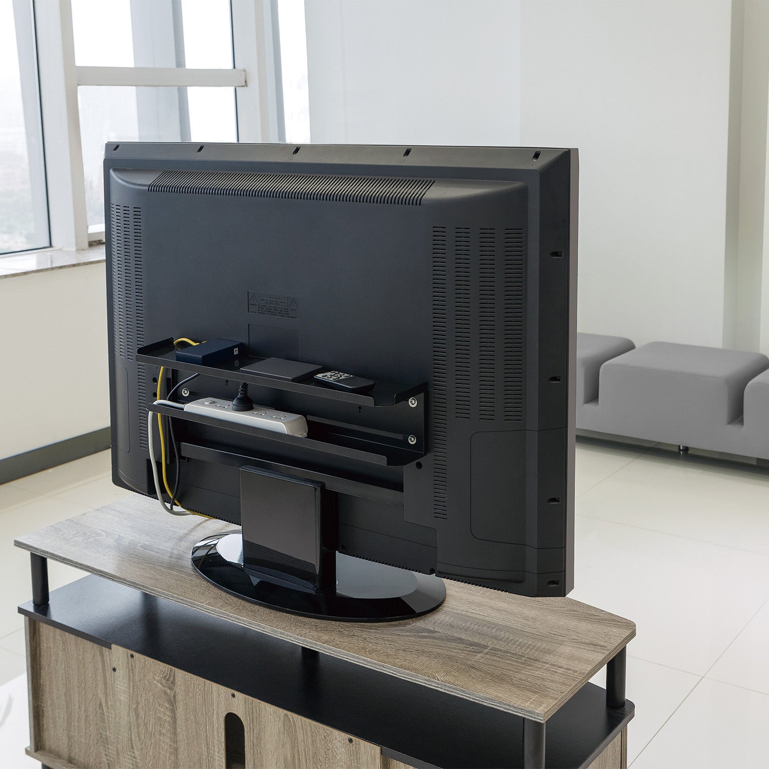 Maclean MC-904 Opbergrek, 2-in-1, wand- en tv-rek, VESA-montage aan de achterkant van de tv tot 2 kg Maclean MC-904 Opbergrek, 2-in-1, wand- en tv-rek, VESA-montage aan de achterkant van de tv tot 2 kg