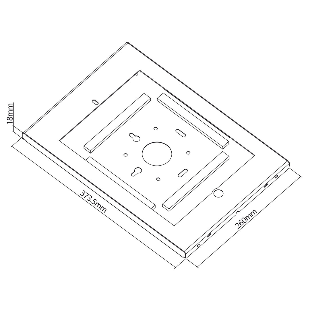 Maclean MC-907W Tablet Wall Mount Bracket Anti-Goid Lock Protection 12.9" iPad Pro VESA 75 x 75