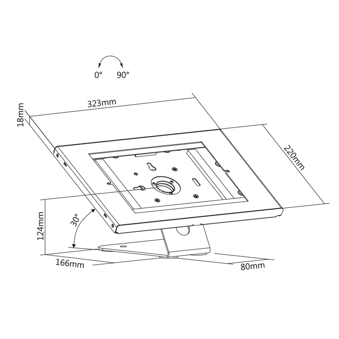 Táibléad Frith-Ghoid Maclean MC-909W Mount Bracket Countertop Wall iPad Air Pro Samsung Galaxy Tab A (2019)