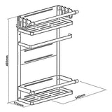 Maclean MC-910 Magnetic Shelf for Fridge Washing Machine, Black, 12kg max,