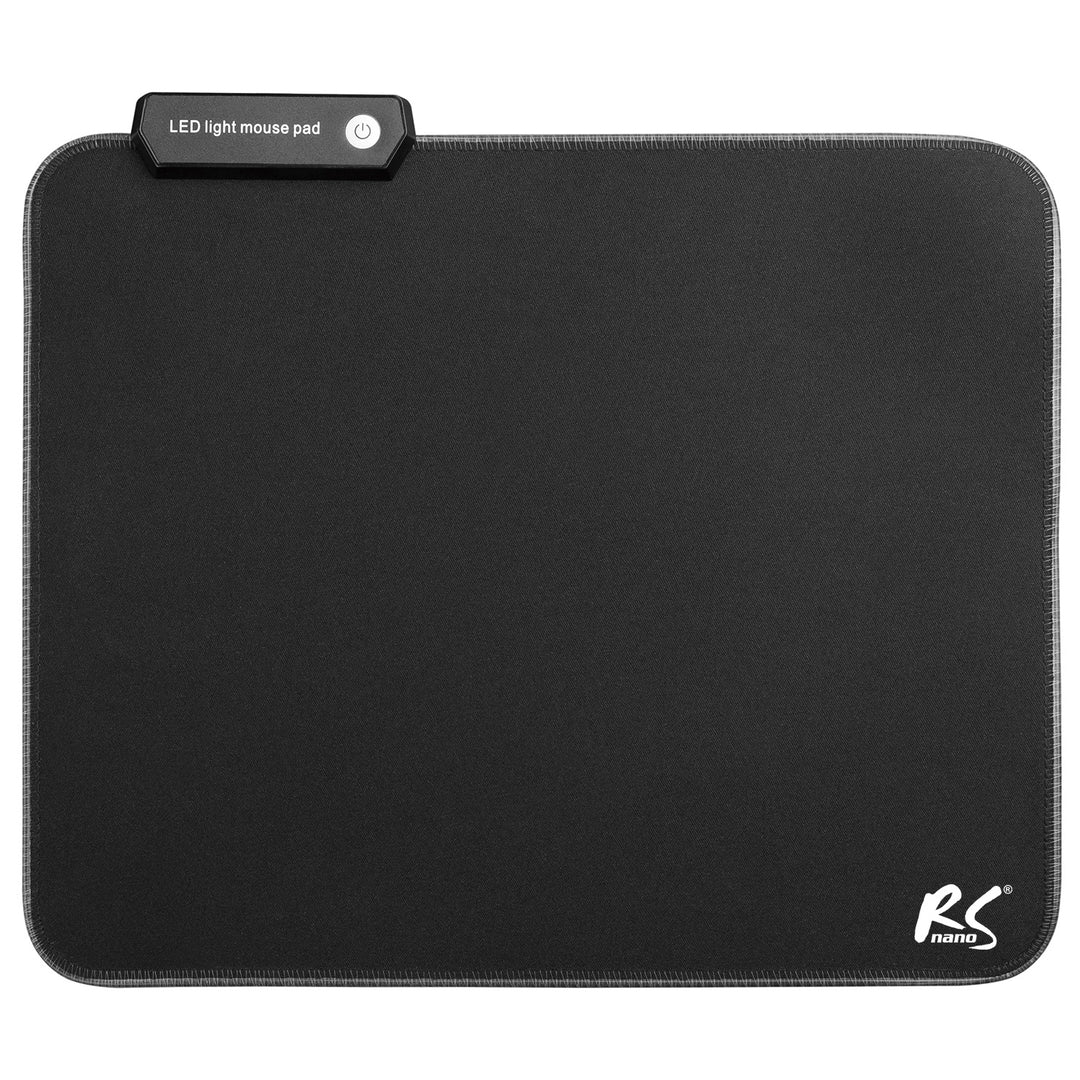 Pad Luiche Cearrbhachais NanoRS RS704 Soilsiú RGB faoi stiúir Deasc Neamh-duillín USB 30x25cm Breiseán &amp; Súgradh