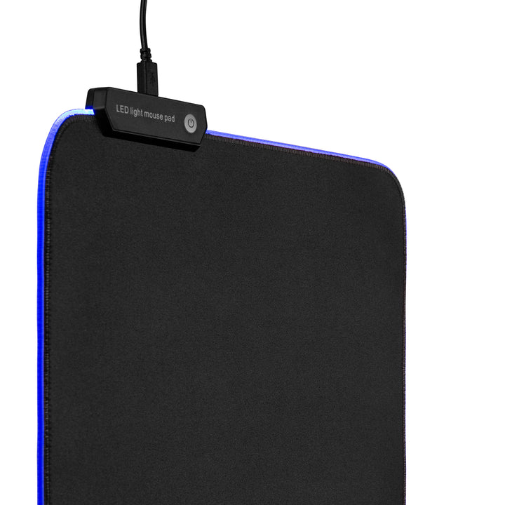 Pad Luiche Cearrbhachais NanoRS RS704 Soilsiú RGB faoi stiúir Deasc Neamh-duillín USB 30x25cm Breiseán &amp; Súgradh