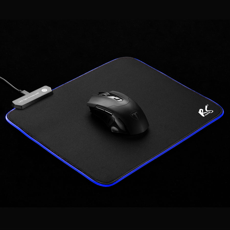 NanoRS RS704 Gaming Mouse Pad LED RGB Lighting Non Slip Desk USB 30x25cm Plug & Play