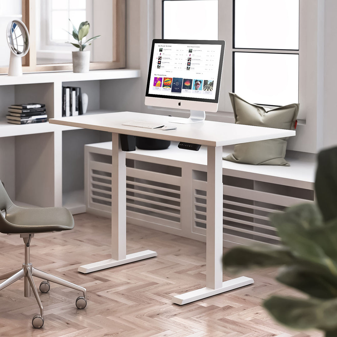 Sit Stand Frame Desk Electric Height Adjustable 80kg Office Without Tabletop