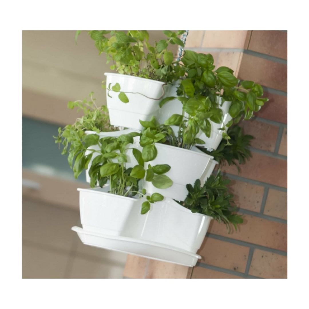 Triple pot for herbs Coubi Herbal hanging white