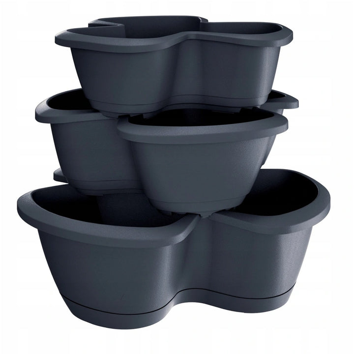 Triple cascade pot Respana Trio DRET123S anthracite