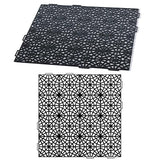 Prosperplast IAK401-S411 Mosaic Openwork Grid Non-Slip Rubber Walkway Mat Black