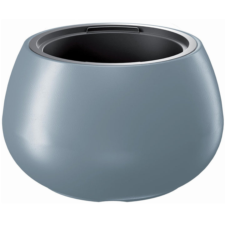 Pot with insert Prosperplast Heos oval gray color DBHEK400-443U