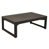 2in1 Garden Coffe Dining Table 2-Position Rattan Design Resistant