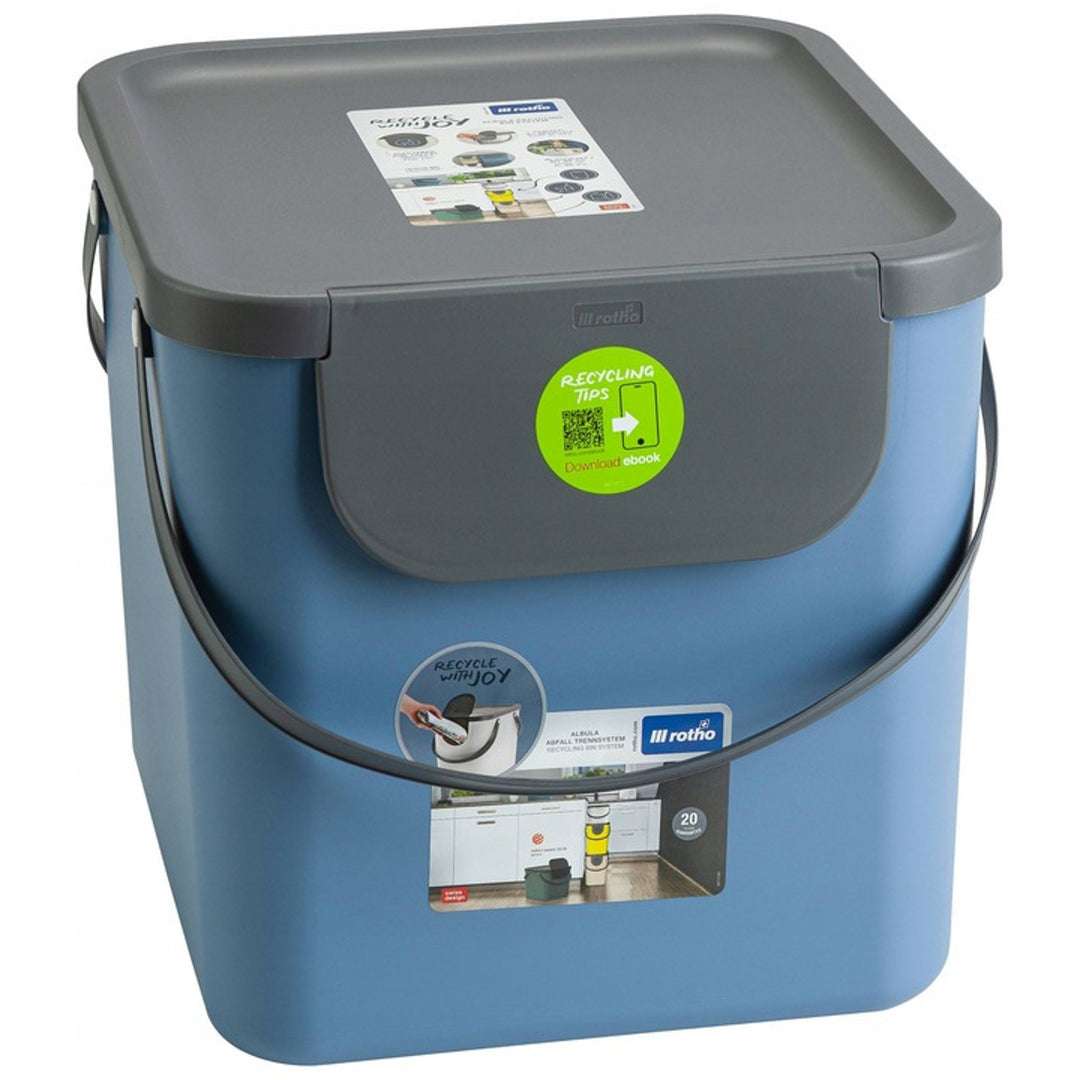 Rotho Albula waste bin 40L blue