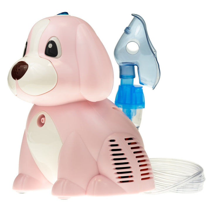 Omnibus BR-CN171 Puppy Inhaler Leictreach Inhaler Doggy Set do Leanaí agus Daoine Fásta Masc Ionanálaithe Nebulizer do Dhaoine Fásta agus Leanaí Pink