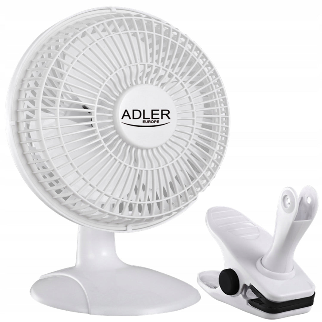Adler AD7317 Desk Fan with Mounting Clip 15cm Innovative
