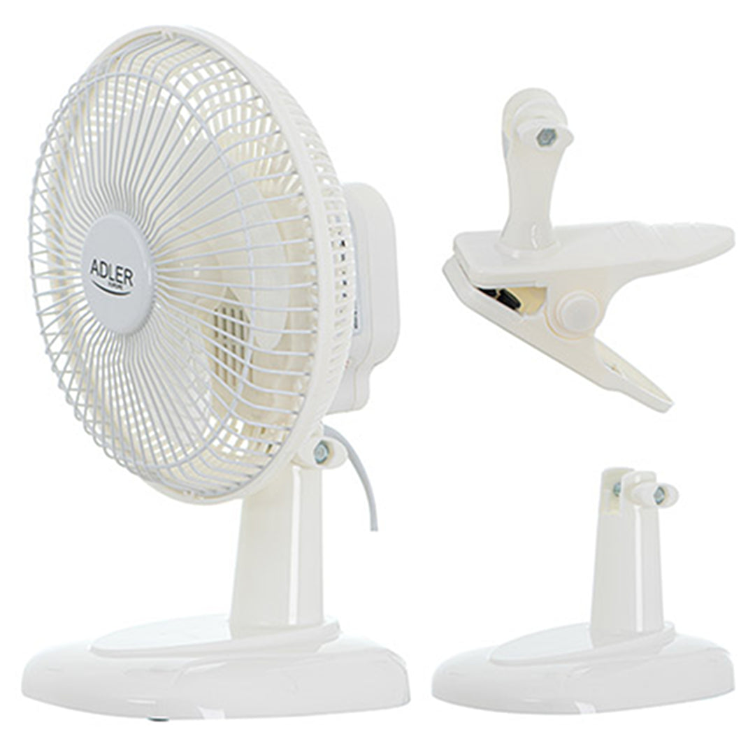 Adler AD7317 Desk Fan with Mounting Clip 15cm Innovative