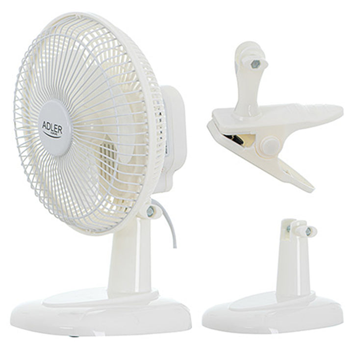 Adler AD7317 Desk Fan with Mounting Clip 15cm Innovative