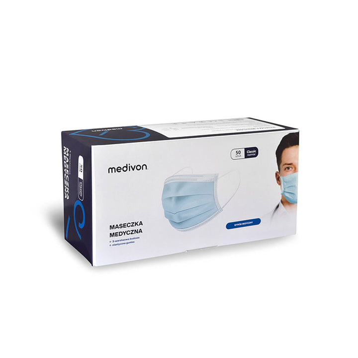 Medical anti-viral surgical mask Medivon MDV-4420 type II, 3-ply, 50 pcs, 8% VAT