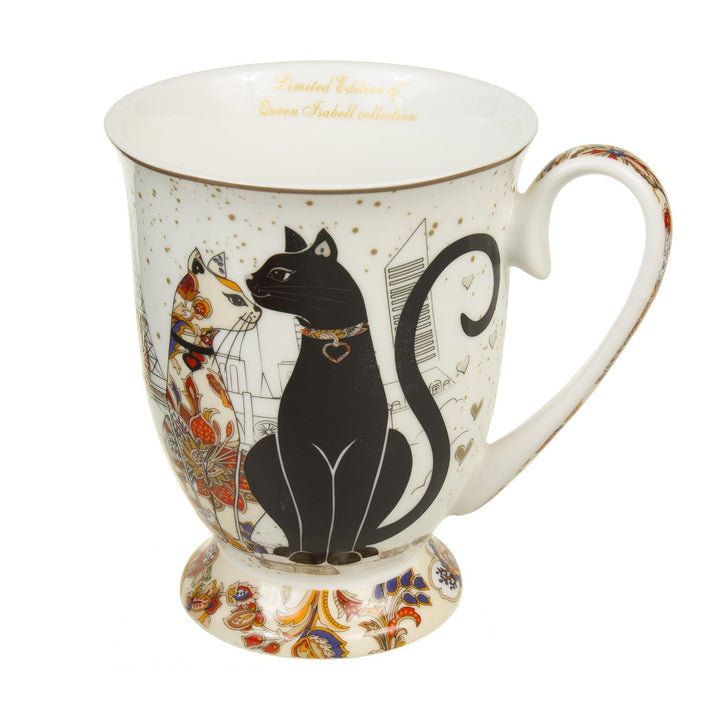 Queen Isabell Set of 2 Cups in a Decorative Heart-Shaped Packaging Cat Collection 2x300ml