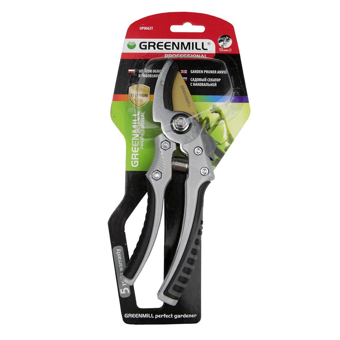 Greenmill UP0062T Secateurs Gairdín Pruner Siosúr Bearradh Cruach Uirlis Gearrthóir Brainse Bearradh