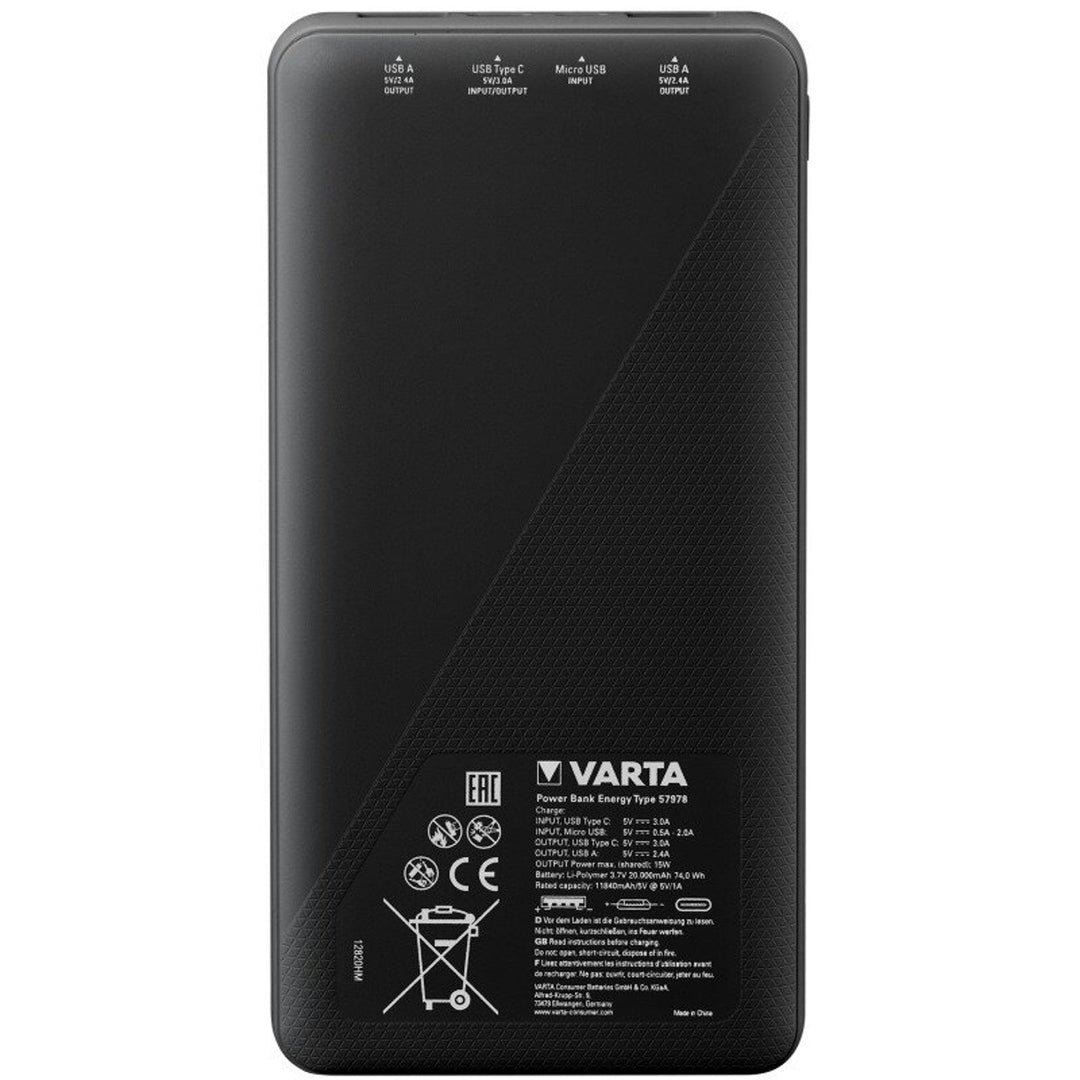 Mobile battery Varta ENERGY 20000mAh lithium-polymer power bank