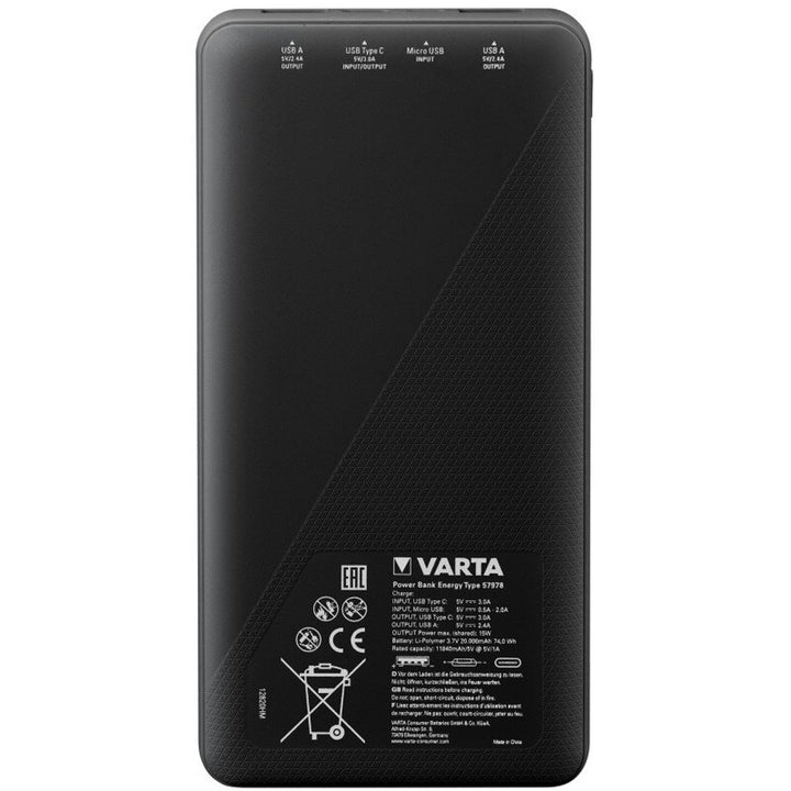 Mobile battery Varta ENERGY 20000mAh lithium-polymer power bank