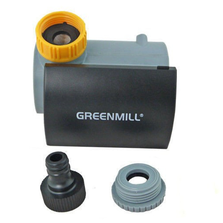 Rialaitheoir Uisciúcháin Greenmill GB6980C 1" &amp; 3/4" 9V Sprinkler Tap Control Córas Sreafa Íseal Uisce Uathoibríoch