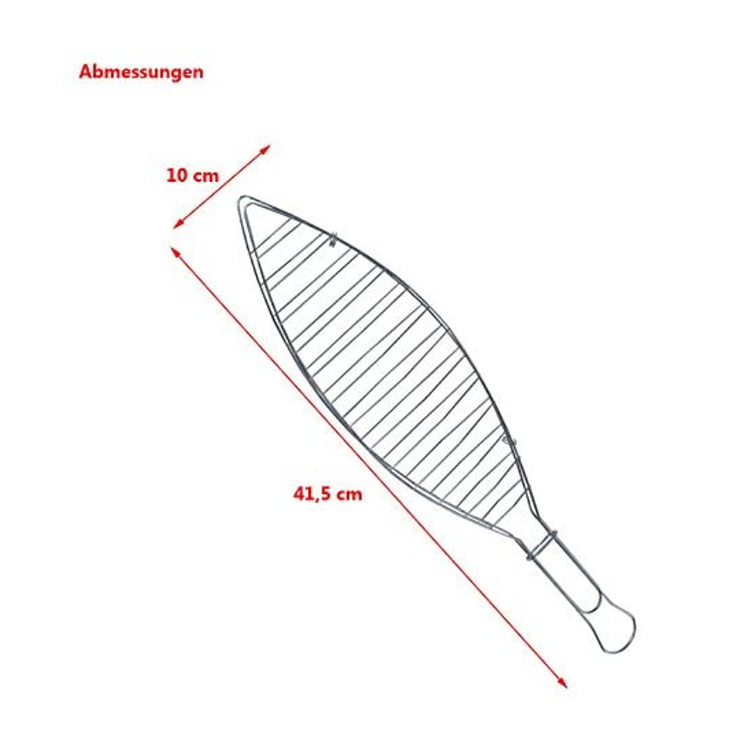 Máistir Grill &amp; Cóisir BBQ Grill Éisc Sealbhóir Greille Ciseán Mogall Mogall MG147 41 cm