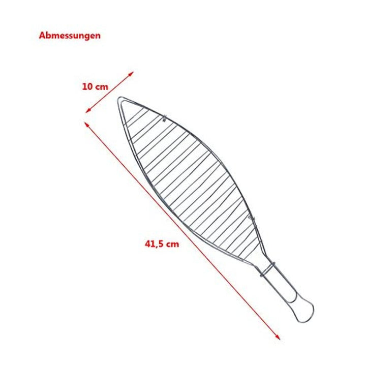 Máistir Grill &amp; Cóisir BBQ Grill Éisc Sealbhóir Greille Ciseán Mogall Mogall MG147 41 cm