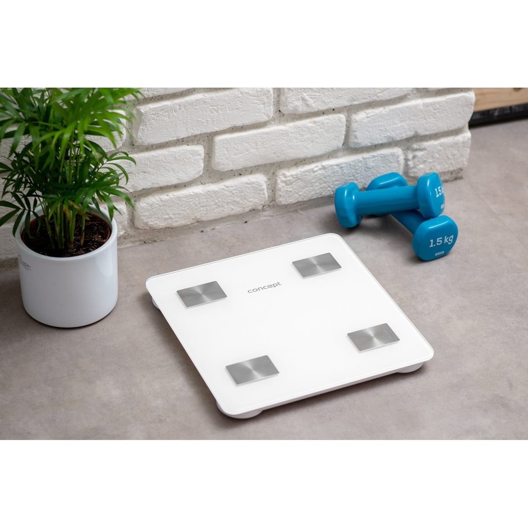 Concept VO4000 Glass Diagnostic Bathroom Scale with Body Fat Analysis